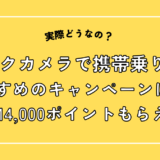 ビックカメラで携帯乗り換えするならおすすめのキャンペーンはこれ