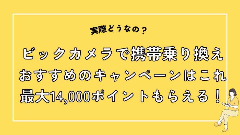 ビックカメラで携帯乗り換えするならおすすめのキャンペーンはこれ